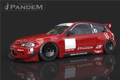 GReddy Hatchback Pandem Rocket Bunny Side Skirts for 92-95 Honda Civic EG