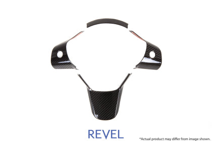 Revel GT Dry Carbon Steering Wheel Insert Covers for Tesla Model 3 - 3 Piece