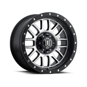 ICON ALLOYS ALPHA SAT BLK MACH - 17 X 8.5 / 6 X 5.5 / 0MM / 4.75" BS
