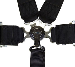 NRG Innovations 3 in. 6 Point Seat Belt Harness & Cam Lock, Black, SBH-6PCBK