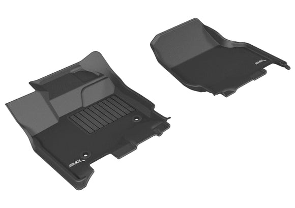 3D MAXpider Kagu 1st Row Floormat - Black for 2015-2020 Ford F-150 Sprcab/Sprcrew
