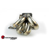 SpeedFactory Stainless Steel Turbo Manifold Top Mount Style D Series T3 Flange w 44-46mm V-Band WG SF-04-032