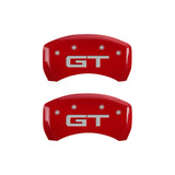 MGP 4 Caliper Covers Engraved Front & Rear Oval logo/Ford Red finish silver