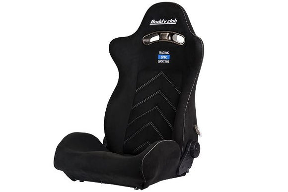 Buddy Club Racing Spec Seat - Sport Reclinable - BLACK (w/ adapter plate) - BC08-RSSS-B1