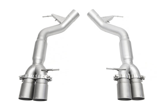 SOUL Res Muffler Bypass Exhaust - 3.5in Strght Cut Tips - for 11-16 BMW F10 M5