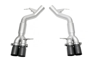 SOUL Res Muffler Bypass Exh-3.5"Strght Cut Blk Tips for 12-18 BMW F06/F12/F13 M6