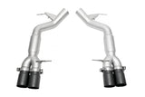SOUL Res Muffler Bypass Exh-3.5"Strght Cut Blk Tips for 12-18 BMW F06/F12/F13 M6