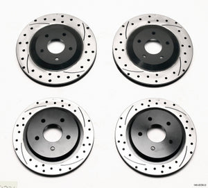 Wilwood Front/Rear-Drilled Rotor Kit for 97-04 Corvette C5 All/ 05-13 C6 Base