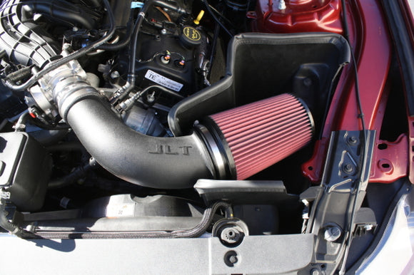 JLT Cold Air Intake Kit w/Red Filter for 15-17 Ford Mustang V6 Black Textured
