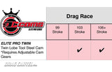 Drag Cartel ELITE PRO TWIN ( Twin Lobe Killer) Camshafts K Series