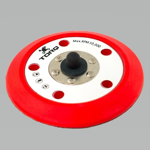 Chemical Guys TORQ R5 Dual-Action Red Backing Plate w/Hyper Flex Tech-5in (P12)