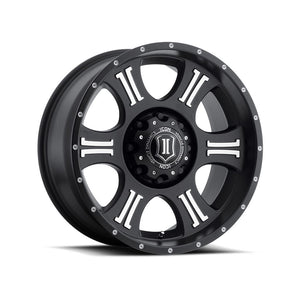 ICON ALLOYS SHIELD SAT BLK MACH - 20 X 9 / 8 X 180 / 12MM / 5.5" BS
