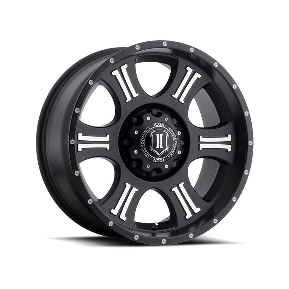 ICON ALLOYS SHIELD SAT BLK MACH - 20 X 9 / 8 X 180 / 12MM / 5.5
