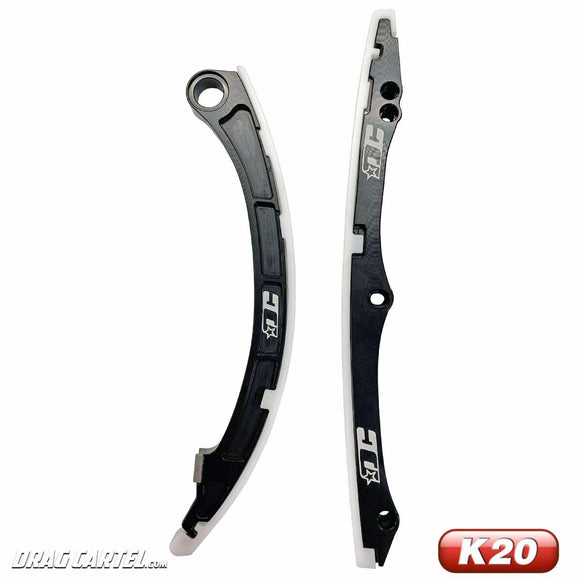 Drag Cartel K-SER K-24 BILLET CHAIN GUID KIT BOTH FIXED&PIVOT WITH REPL STRIPS