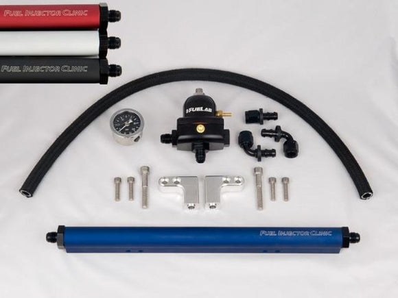 Fuel Injector Clinic Complete Fuel Rail Kit With -6 AN Fittings for DSM