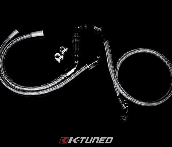 K-TUNED 6AN CENTER FEED FUEL LINE KIT W/ INLINE FILTER K-SWAP HONDA ACURA K20