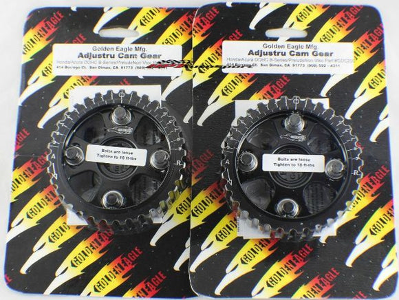 Golden Eagle Cam Gear B16/B18 B18C B18A B18B B16A Integra / Civic Black (PAIR)