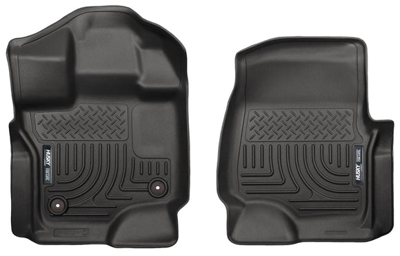 Husky Liners Crew Cab WeatherBeater Black Front Floor Liners for 15 Ford F-150 Super/Super