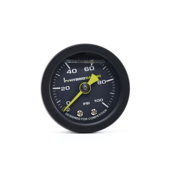 Hybrid HYB-FPG-00-03 Universal Liquid Filled Fuel Pressure Gauge V2 0-100 psi