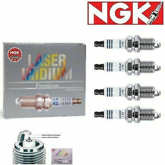NGK LASER IRIDIUM SPARK PLUGS (SET OF 4)  HONDA K-SERIES F-SERIES IFR7G-11KS ngk7746