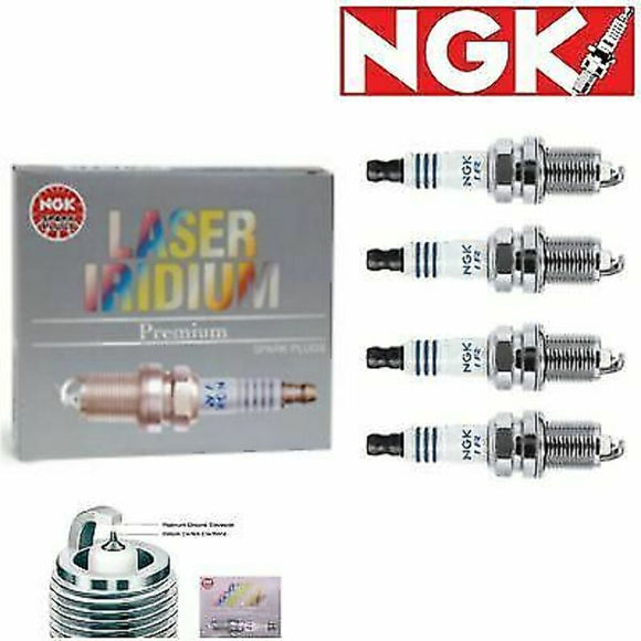 NGK LASER IRIDIUM SPARK PLUGS (SET OF 4)  HONDA K-SERIES F-SERIES IFR7G-11KS ngk7746