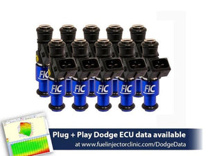 Fuel Injector Clinic 1200cc FIC Set for Dodge Viper ZB2 ('08-'10) VX1 ('13-'17)
