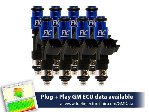 Fuel Injector Clinic 445cc (50lbs/hr FP) FIC Fuel Injector Set for SBC engines