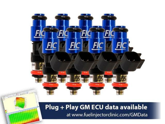 Fuel Injector Clinic 1650cc (180lbs/hr FP) FIC Fuel Injector Set for LS2 engines