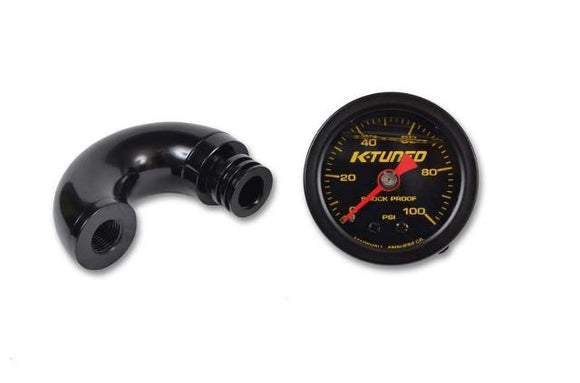 K-Tuned CENTER MOUNT FUEL PRESSURE GAUGE (W/ FITTING) KR-FIT-CMFG