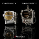 K-Tuned 72mm Drive By Wire Throttle Body 2006-2015 Civic SI w/ RBC KTD-72D-RBC