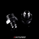 K-Tuned Fuel Rail with 6AN adapter & 8AN plug and EFI Fitting BLACK KTD-KRB-F20