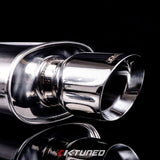 K-Tuned Universal Muffler 2.5" - Polished / Short (Offset Inlet / Center Outlet)
