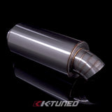 K-Tuned Turndown (Dolphin Tail) Tip Universal Stainless Steel Muffler 2.5" Inlet