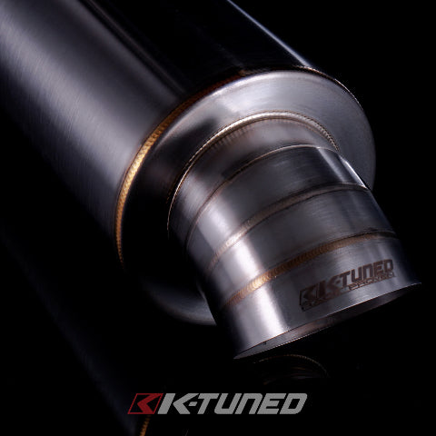 K-Tuned Turndown (Dolphin Tail) Tip Universal Stainless Steel Muffler 2.5