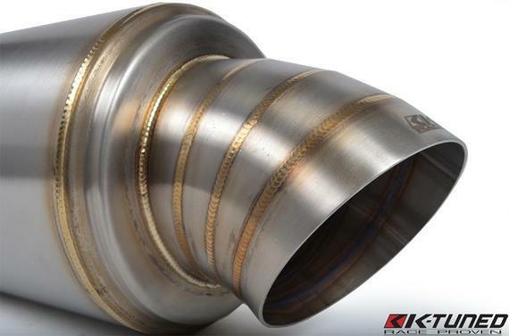K-Tuned Turndown (Dolphin Tail) Tip Universal Stainless Steel Muffler 3