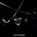 K-Tuned Power Steering Fitting (Pump Fitting w/6AN adapter) - Black Fitting-6AN