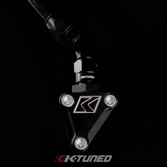K-Tuned Power Steering Fitting (Pump Fitting w/6AN adapter) - Black Fitting-6AN