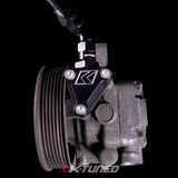 K-Tuned Power Steering Fitting (Pump Fitting w/6AN adapter) - Black Fitting-6AN