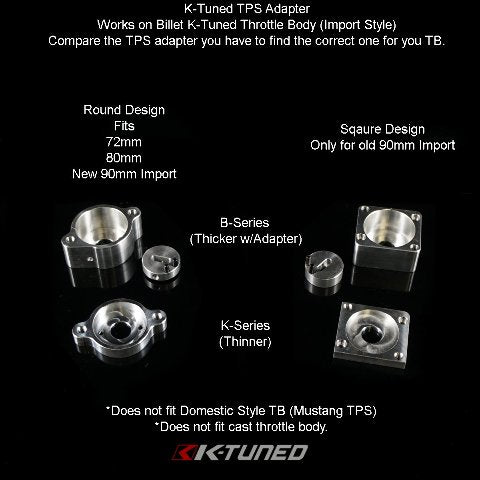 K-Tuned TPS Adapter (Only fits billet K-Tuned TB) - K-Series TPS (SQUARE FLANGE)