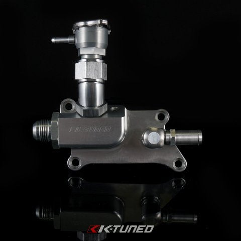 K-Tuned NEW - K24 Upper Coolant Housing w/ Filler Neck - Incl Hose End & 16AN