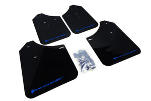 Rally Armor Mud Flaps Black with Blue letters for Subaru 2002-2007 WRX