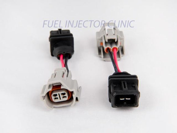Fuel Injector Clinic Set of 8 injec plug adap for Denso F to Jetronic/EV1 Adap M