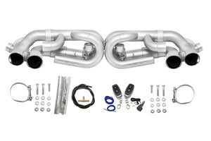SOUL Valved Perf.Exh-Pol. Chrome Tips-w/ VC for 12-16 Porsche 991.1 Carrera Base