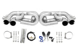 SOUL Valved Perf.Exh-Pol. Chrome Tips-w/ VC for 12-16 Porsche 991.1 Carrera Base