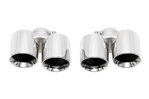 SOUL Bolt On Exhaust Tips - Polished Chrome for 12-16 Porsche 991.1 Carrera Base