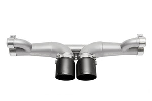 SOUL Center Muffler Bypass Exh-4"Slash Cut Satin Tips for 14-19 Porsche 991 GT3