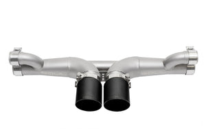 SOUL Center Muffler Bypass Exh-4"Straight Cut Satin Tips for 14-19 Porsch 991GT3