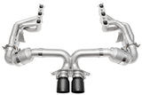 SOUL Catted Exh System-4in Straight Cut Satin Black Tips for 22 Porsche 992 GT3
