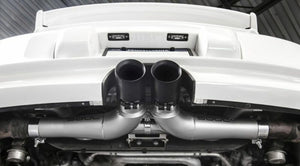 SOUL Center Muff Bypass Exh-3.5"Blk Doub Wall Tips for 06-11 Porsch 997/997.2GT3