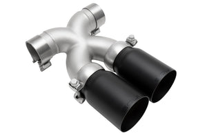SOUL X-Pipe w/Tips-Strg Cut Satin Tips for 13-16 Porsch 987.2/981 Cayman/Boxster